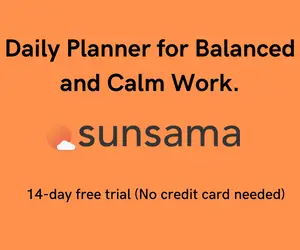 Single-Tasking Banner Sunsama daily planner for balanced and calm work - Single-Tasking